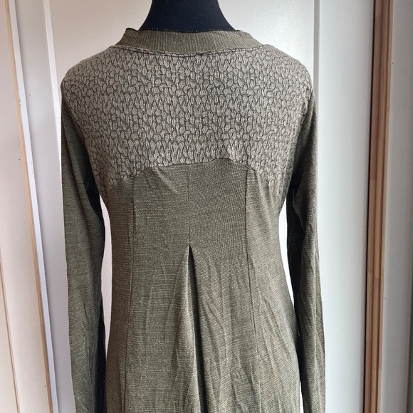 Baby Doll Army Green Light Weight Woll Swing Dress - Picture 2 of 11